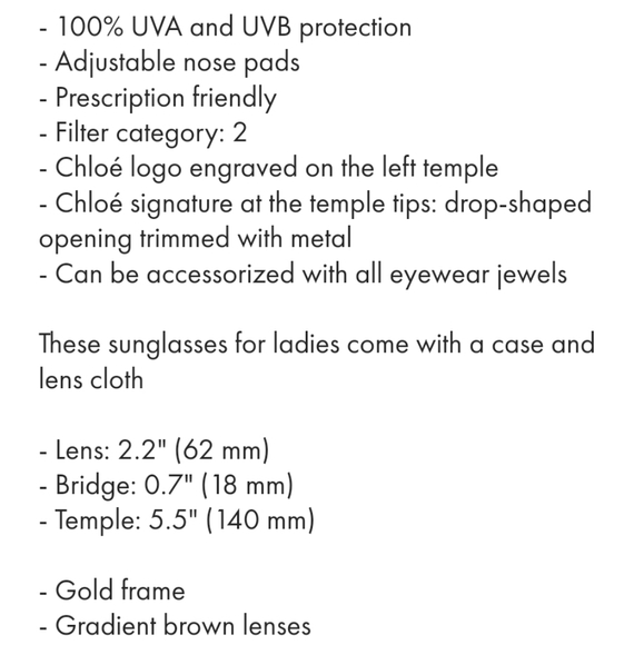 Chloe CE107S Aviator Sunglasses - Picture 11 of 11